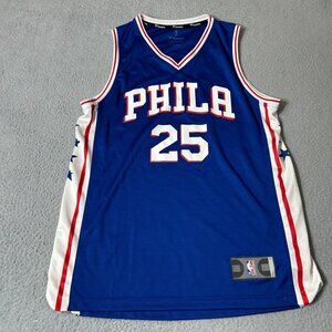 Philadelphia 76ers Jersey Mens‎ M Blue Ben Simmons Swingman #25 Fanatics NBA